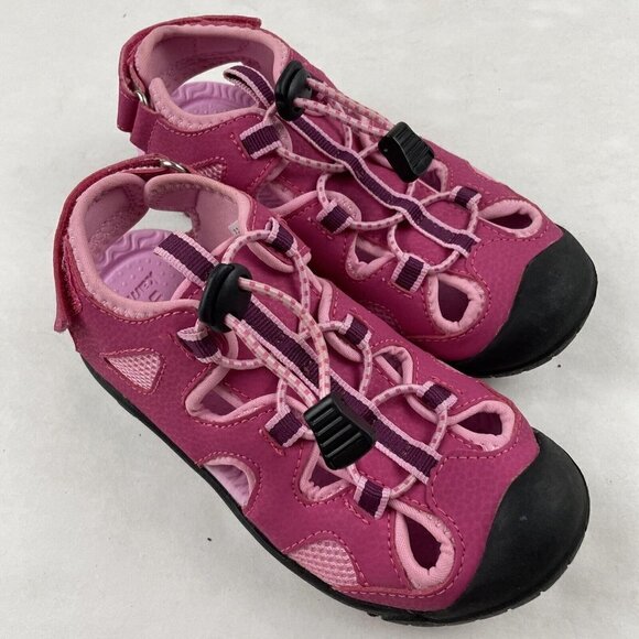 Kamik Oyster 2 Sandals Kids Girls 1 Closed Toe Waterproof Bungee Cord Pink - Picture 1 of 10